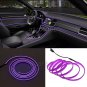 2M Purple LED EL Wire 12V Car Interior Lamp Decor Neon Strip Cold light Panel