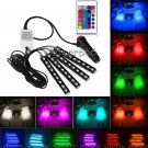 16 Mode RGB Glow Full Color Car Interior Underdash Footwell LED Light Strip Kit