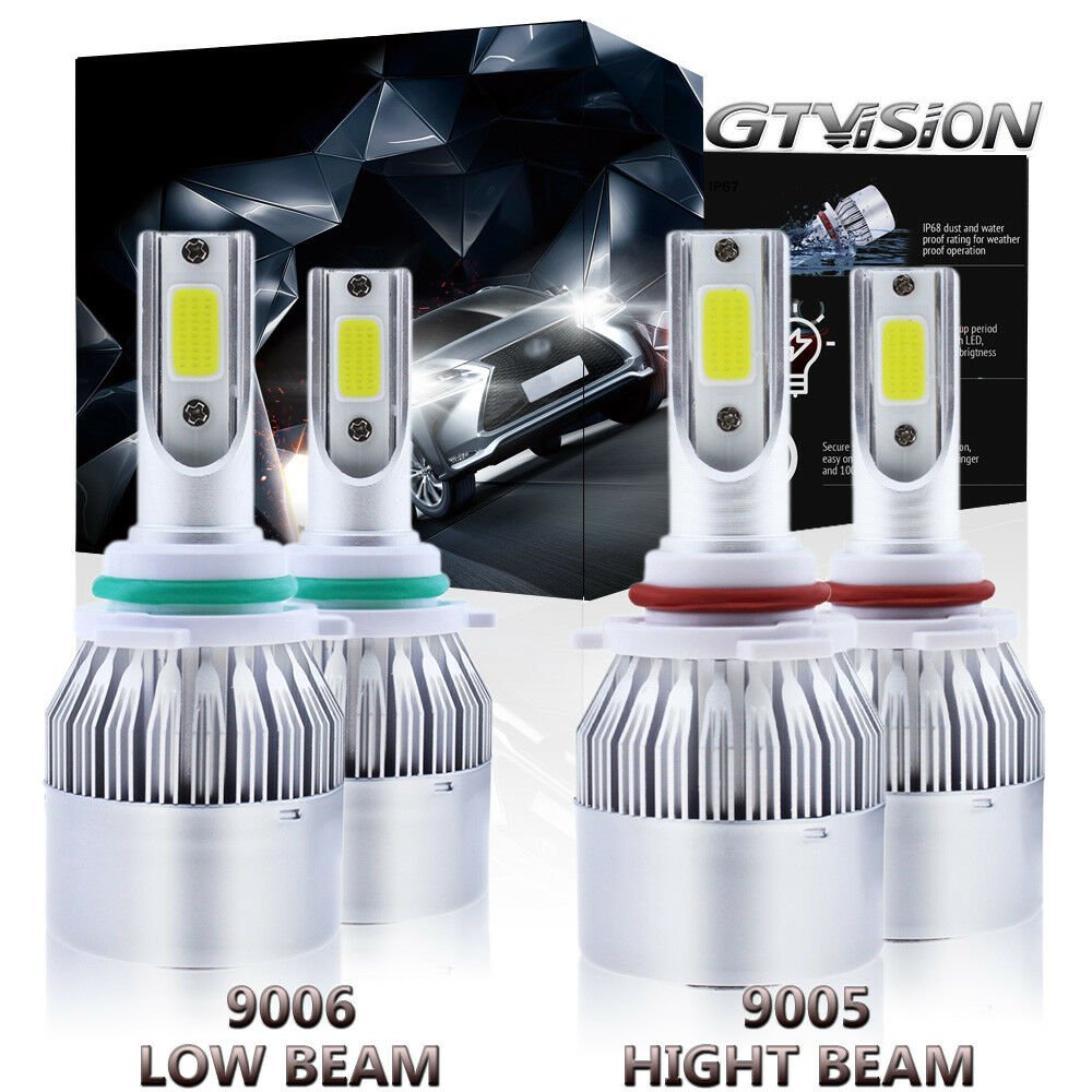 9005 9006 Combo LED Headlight Bulb Kit For Toyota Corolla 2001-2013 Hi/Lo Beam