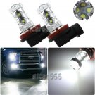 2X 60W High Power H11 H8 Super Bright White LED Fog Light Daytime Running Light