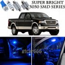 7pcs Blue LED Interior Lights Bulb Package Kit For Ford F150 2004-2008