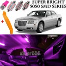 18 x Ultra PINK Interior LED Lights Kit + TOOL For 2005 - 2010 Chrysler 300