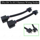 2x H4 to H13 Headlight Connector Adapter Harness Socket Conversion Wire Decoder