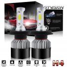 2x COB H4 LED Headlight Kit 9003 1320W 198000LM Hi/Low Beam 6000K Bright White