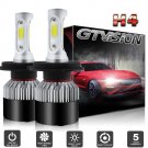 2x COB H4 LED Headlights Kit 9003 HB2 1320W 198000LM High / Low Beam Bulbs 6000K