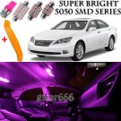 17 x Ultra PINK Interior LED Lights Kit + TOOL For 2004 - 2012 Lexus ES330 ES350