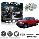 8x Bright White LED Interior Lights Package Kit For Chevrolet S10 S-10 2002-2004