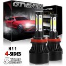 2X High Power LED Headlight Fog Light Kit for H11 H8 H9 6K White 285000LM 1900W