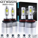 2800W 420000LM COB LED Headlight Kits 9005 9145 H11 H8 6000K White Hi/Lo Bulbs
