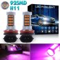2x 92SMD H11 H8 LED Fog Light Bulbs w/ Decoder For Mercedes W211 W212 W164 Pink