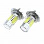 2pcs H7 COB Cree Fog Light Daytime Running Light Upgrade LED Projector Bulbs