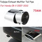 1x Chrome Stainless Steel Rear Exhaust Tail Muffler Pipe For Honda CR-V 2007-12