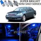 18pcs 5050 Blue LED Interior Lights Bulb Package Kit For Lexus LS430 2001-2006