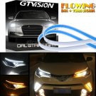 2X 30CM Switchback Car Flexible LED Strip Light DRL Sequential Flow Turn Signal