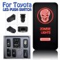 12V Switch Push Button RED ZOMBIE LIGHTS for Toyota Hilux Tacoma Fortuner Tundra