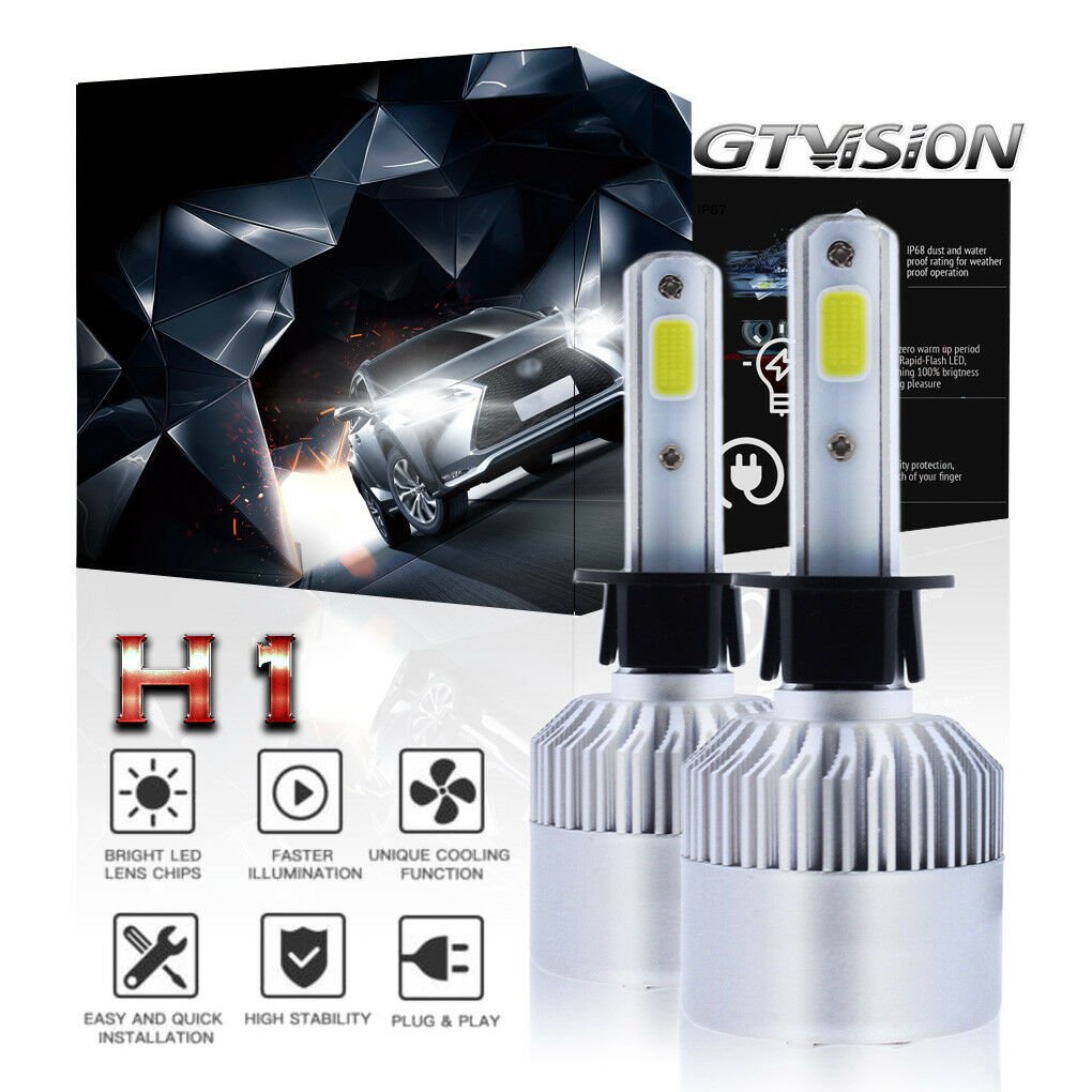 H1 LED Headlight Conversion Kit 1400W 210000LM Bulb High Low Beam Foglight 6000K
