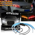 Super Slim 30cm LED Switchback Headlight Sequential DRL Strip Light Red Yellow