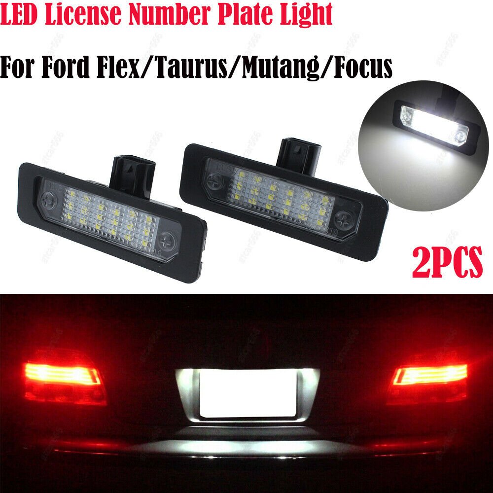 2x White LED Number License Plate light For Ford Flex 2009-2015 Taurus 2010-2015