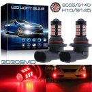 2X 9005 HB3 DRL Fog Driving Running Lights Ultra Red 30SMD Projector LED Bulbs