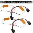 2x Error Free Load Resistor Warning Light Decoder Wire Harness H13 Upgraded 12V