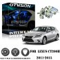 10pcs LED Blue Light Interior Package Kit for Lexus Ct200h 2011 2012 2013-2015