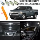 15 x Xenon White Interior LED Lights Kit + TOOL For 2007-2013 Chevy Silverado