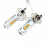 2pcs Amber Yellow High Power H3 LED Bulbs For Car Truck Driving Fog Light DRL