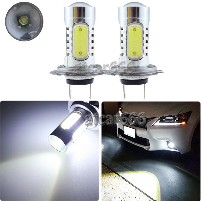 2X H7 11W High Power COB Cree Projector LED Fog Light Bulb Daytime Running Light