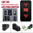 WINCH IN / OUT Red LED Push Switch For Toyota Landcruiser Hilux Prado FJ CRUISE