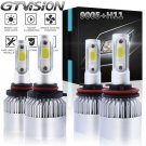 2800W 420000LM 6000K White COB LED Headlight Kits High & Low Beam 9005 H11 H8 H9