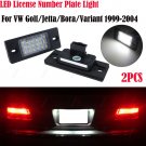 2Pcs Bulbs White LED License Number Plate Light For VW JETTA BORA Variant 99-04