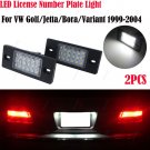 2pcs White LED License Number Plate Light For VW GOLF Variant MK4 MK5 1999-2004
