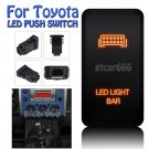 12V LED Light Bar Orange LED Push Switch For Toyota Hiace Hilux Prado FJ Cruiser