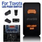 12V LED Light Bar Orange LED Push Switch For Toyota Hiace Hilux Prado FJ Cruiser