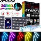4x 9 LED RGB Wireless Music Control LED Strip Lights Car Interior Kit 16 Color