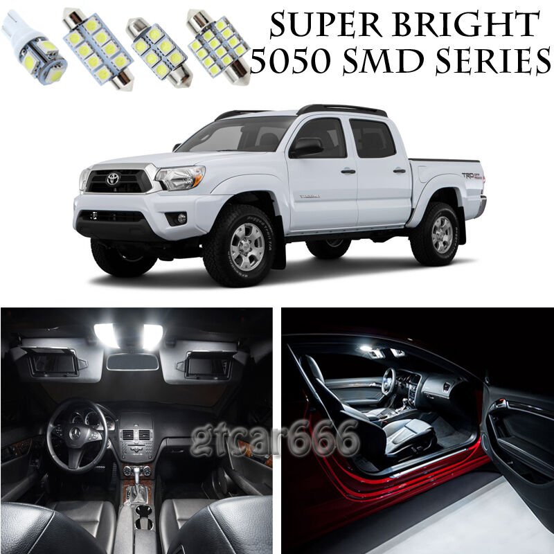5050 SMD White LED Interior Lights Package Kit For 2005-2015 Toyota Tacoma 5pcs