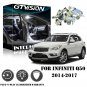 16pcs LED White Lights Interior Package Kit For Infiniti Q50 Q60 Q70 2014-2017
