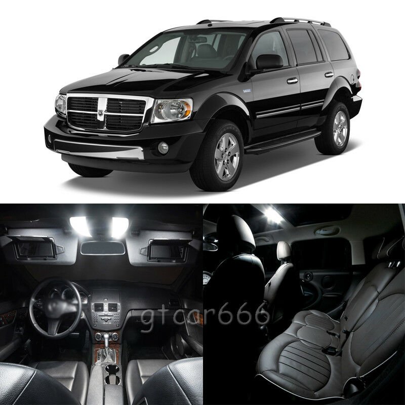 8 x Xenon White LED Interior Light Package Kit For Dodge Durango 2004 - 2009