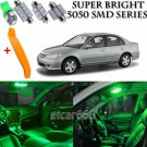 8 x Ultra Green Interior LED Lights Kit + TOOL For 2001 - 2005 Honda Civic