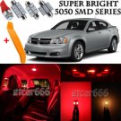 17 x Ultra Red Interior LED Lights Kit + TOOL For 2008 - 2014 Dodge Avenger