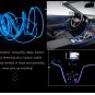 3M Blue Car LED EL Wire Cold Light Strip Interior Flexible Atmosphere Decor Lamp