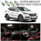 5050 SMD White LED Interior Lights Package Kit For 2016-Up Hyundai Santa Fe 11pc