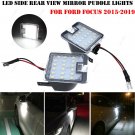 2Pcs No Error LED Side Rearview Mirror Puddle Light Fit Ford Focus 15-19 Escape