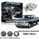 12x Xenon White Interior Led Light Package kit For Chevrolet Silverado Map 07-13