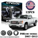 12x White LED Interior Lights Package Kit Fit 2007-2013 GMC Sierra 2500 3500 #US