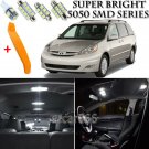 15 x Xenon White Interior LED Lights Kit + TOOL For 2004 - 2010 Toyota Sienna