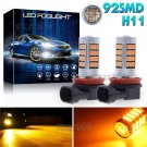 2X 92SMD High Power H11 H8 H9 LED Fog Light Bulb Driving Lamp DRL Amber Yellow