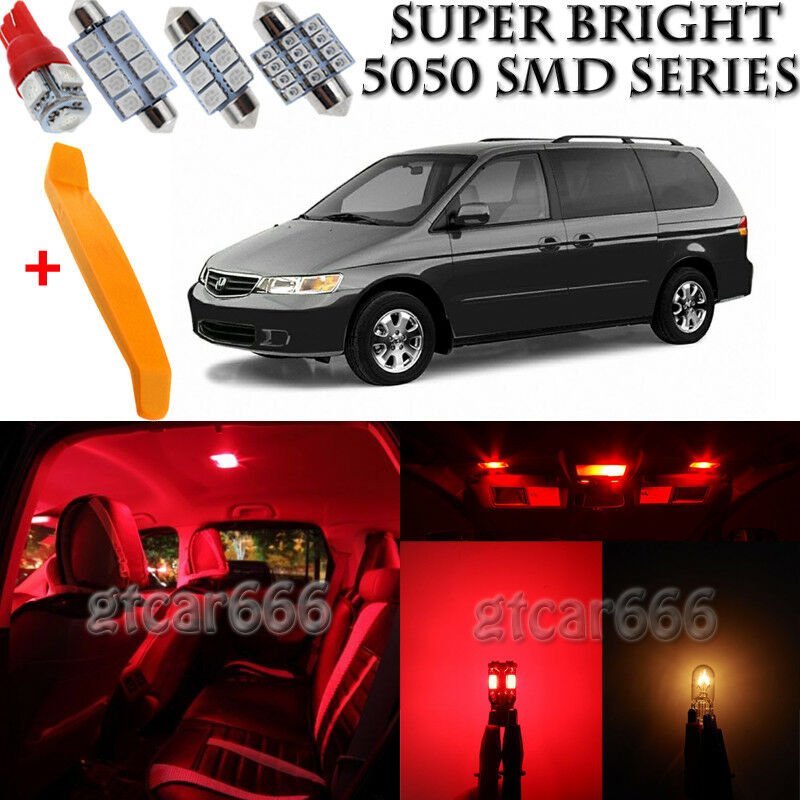 16 x Ultra Red Interior LED Lights Kit + TOOL For 1999 - 2004 Honda Odyssey