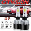 2X H7 COB LED Headlight Kit 1320W 198000LM For High Low Beam Bulbs 6000K White