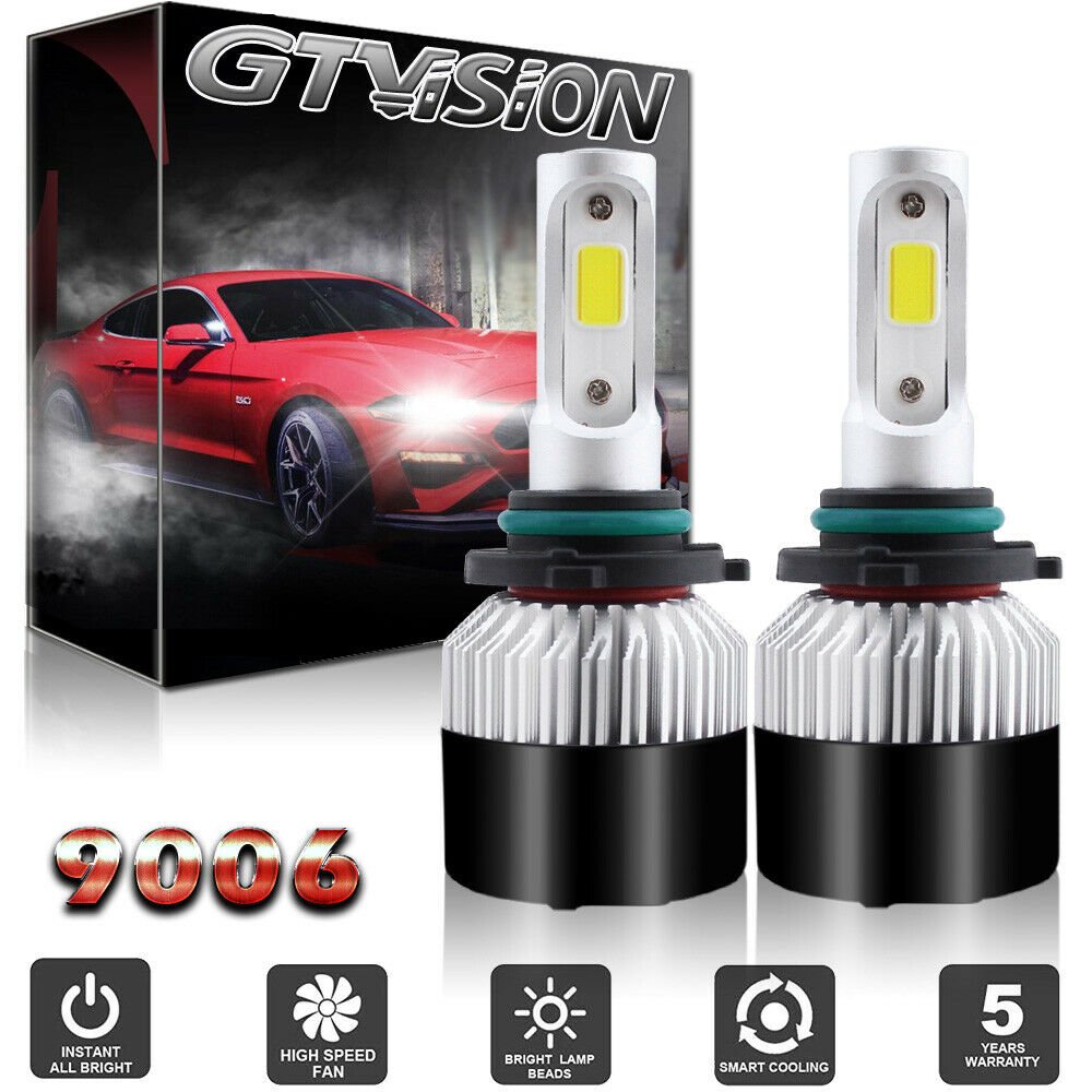 2pcs 9006 HB4 LED Headlight Bulb Kit Low Beam 1320W 198000LM 6000K Super White